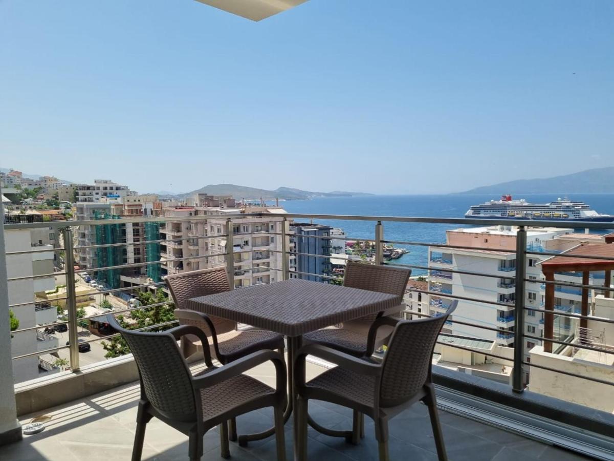 Panoramic Sea View Apartment Sarande Bagian luar foto